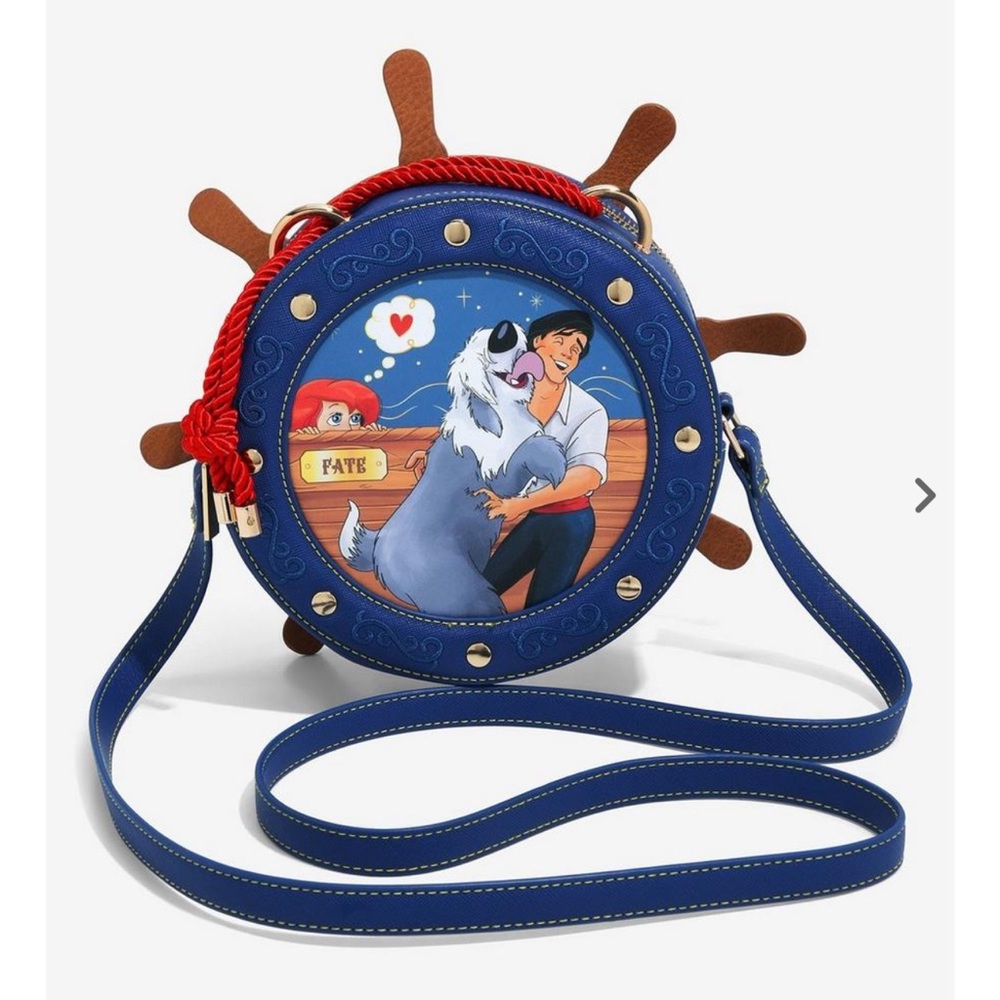 Disney The Little Mermaid Ship Wheel Crossbody Bag